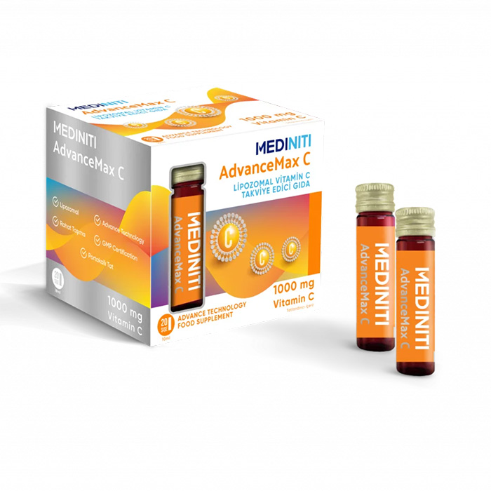 AdvanceMax Lipozomal C Vitamini 1000 Mg - Direkt I�ilebilir 20 S�v� Shot �i�e